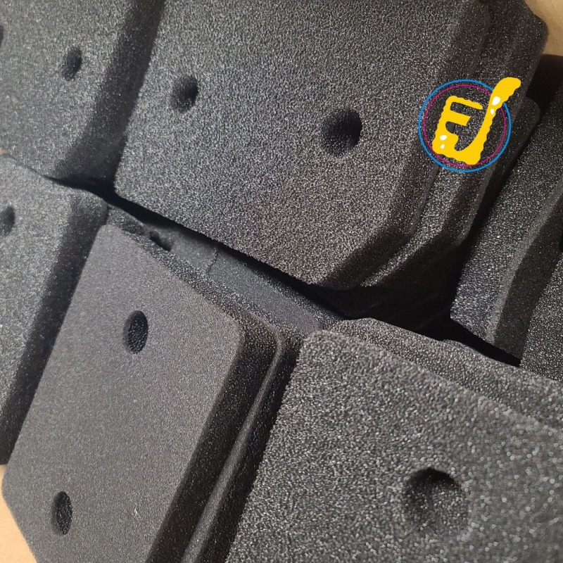 Двуслойна композитна филтър-гъба за перални машини, марка Jufu, PU материал, плътност 28×30, модел 9164761, с печат