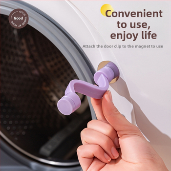 Fiksuojantis sagtas priekinio įkrovimo skalbimo mašinoms – neslidus plastikinis dizainas, šiuolaikiškas paprastumas