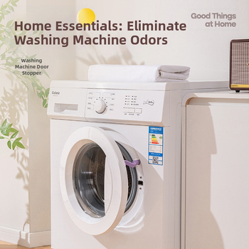 Fiksuojantis sagtas priekinio įkrovimo skalbimo mašinoms – neslidus plastikinis dizainas, šiuolaikiškas paprastumas