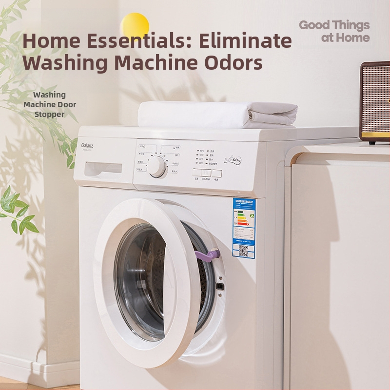 Фиксиращ клипс за перални машини с предно зареждане – против подхлъзване, пластмасов дизайн, модерен стил