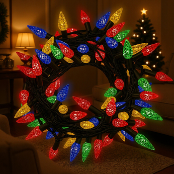 Șir LED în formă de căpșună C6, alimentare solară, IP65, 5V, decor interior/exterior