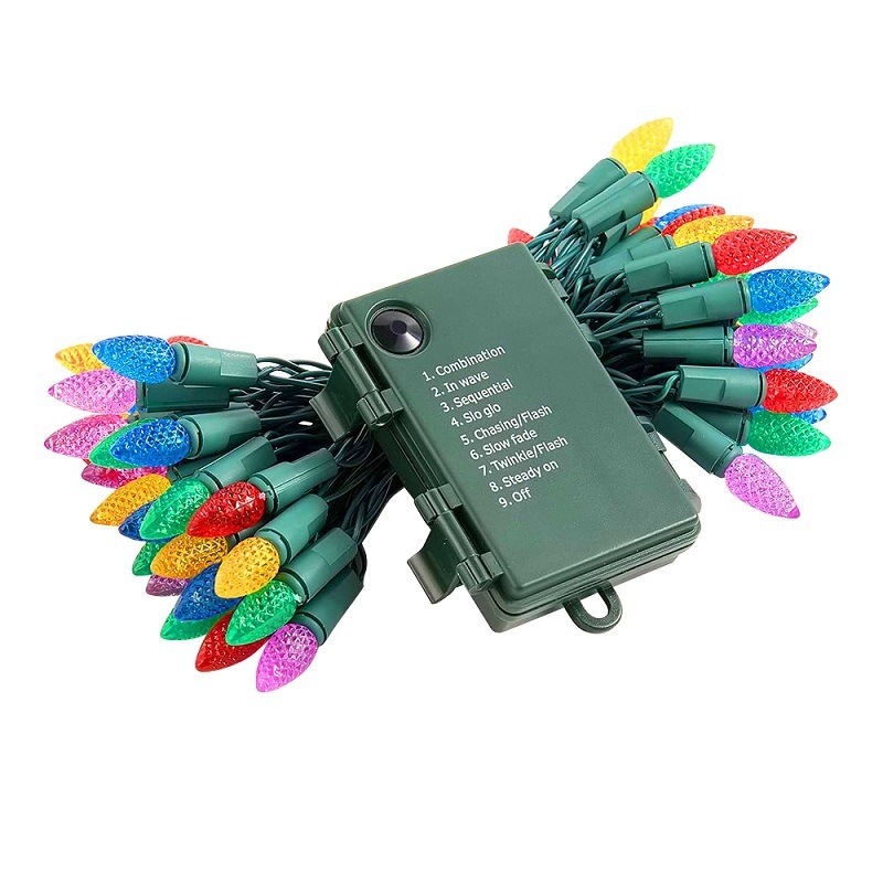 Șir LED în formă de căpșună C6, alimentare solară, IP65, 5V, decor interior/exterior