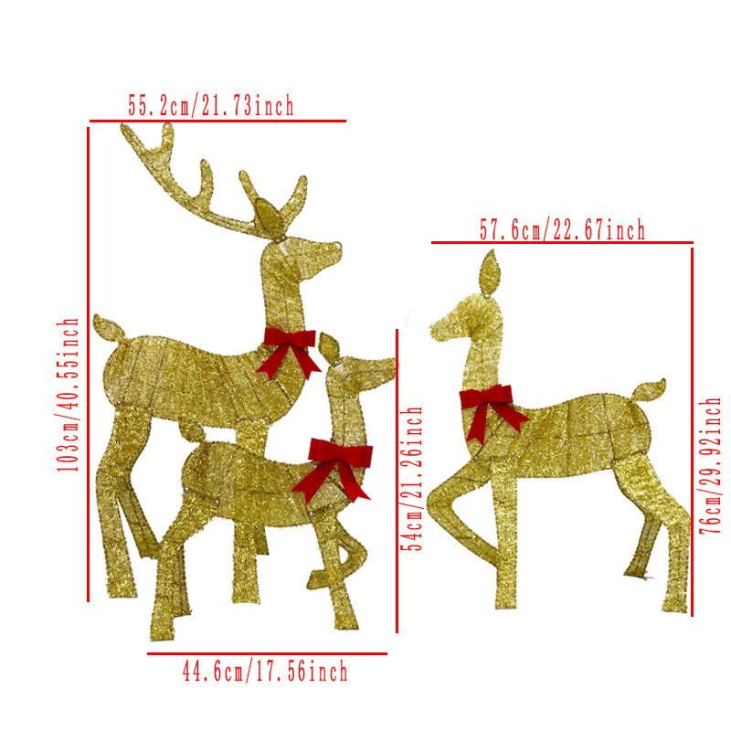 3D željezna skulptura jelena za dom, geometrijski oblik, moderni minimalistički stil