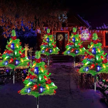 Εξωτερικά ηλιακά φώτα για Χριστουγεννιάτικo δέντρο στον κήπο, IP65, 5W, διάρκεια φωτισμού 6–12 ωρών, San’an LED κόκκοι