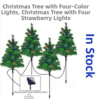 Εξωτερικά ηλιακά φώτα για Χριστουγεννιάτικo δέντρο στον κήπο, IP65, 5W, διάρκεια φωτισμού 6–12 ωρών, San’an LED κόκκοι