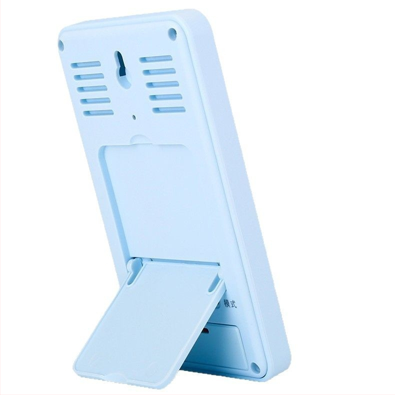 Будилник с вътрешна/външна температура и влажност, показване на време, LCD термометър, захранван с батерия