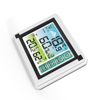 Ασύρματος μετρητής θερμοκρασίας και υγρασίας εσωτερικού και εξωτερικού χώρου με μεγάλη έγχρωμη οθόνη HTN – σταθμός καιρού