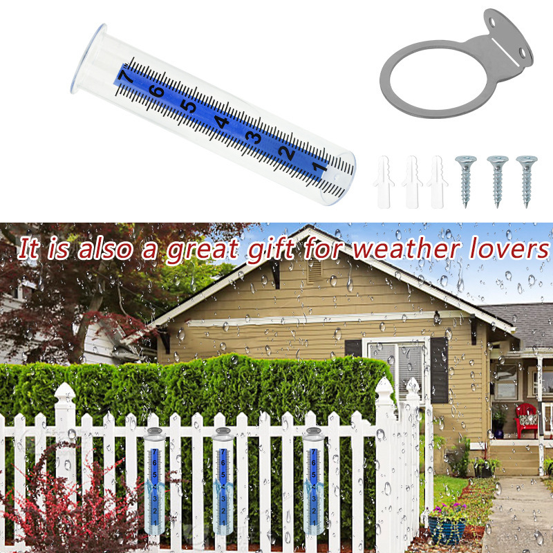 Išorinis lietaus matuoklis kiemui ir sodui, plastikinis; skalės diapazonas 7; vandens talpa 7; svoris 200 g