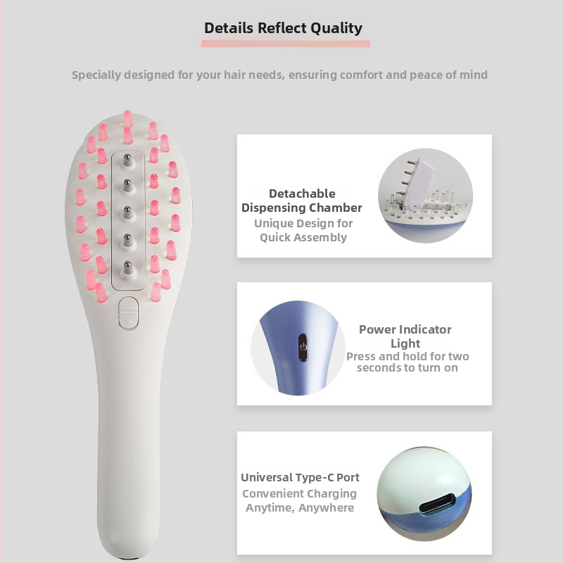 Songsheng KY103 батериено захранван масажор за скалп с вибрация, 1-ва степен