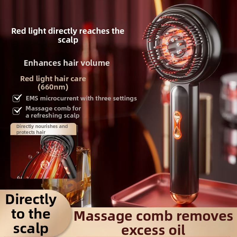 Масажна гребенка за грижа на косата, модел H-G01, регулярен и микротоков версия, трети режим, подходяща за мъже, жени и възрастни