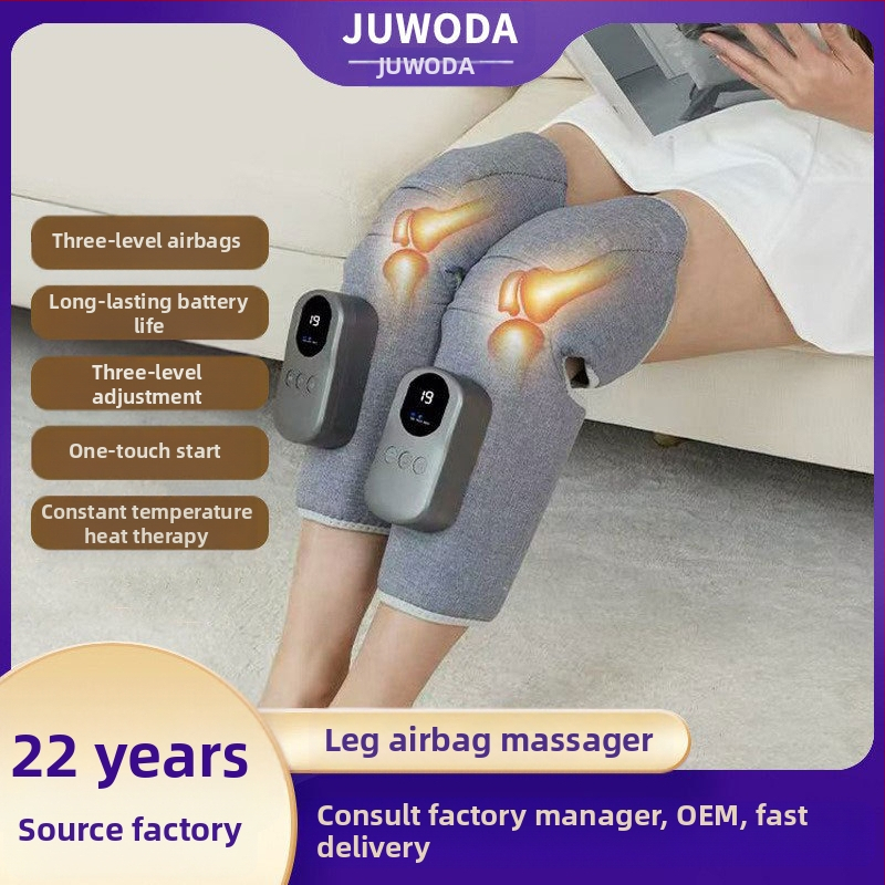 Kojos masažuoklis su šildymu ir oro pagalvių masažu – belaidis, 5V, 10W, 30°C, 3 lygiai reguliavimo, CE sertifikatas