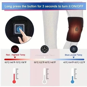 Masāžas ierīce ar apkuri un vibrāciju plecam un ceļgaliem (3.7V, 3W, 38–45°C)