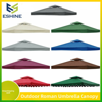 Romos skėtis keičiamas audinys kiemui, vilai, sodui — poliesteris su PA danga, UV PA++ apsauga, atsparus vandeniui 800 mm, svoris 2,3 kg, pritaikomas logotipas