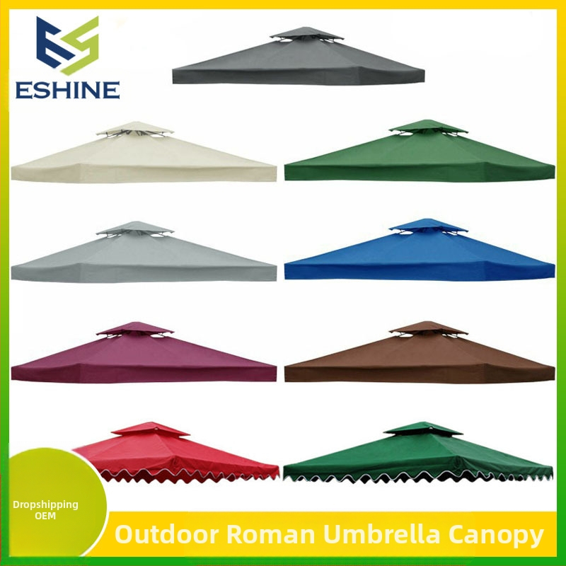 Romos skėtis keičiamas audinys kiemui, vilai, sodui — poliesteris su PA danga, UV PA++ apsauga, atsparus vandeniui 800 mm, svoris 2,3 kg, pritaikomas logotipas