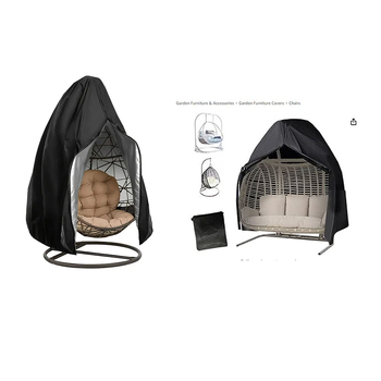 Oxford anyagú tojás alakú függő fotel védőhuzat – eső-, nap- és porálló védelem, egyenes nyitású dizájn, 50 darabos csomag