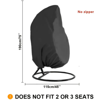 Oxford anyagú tojás alakú függő fotel védőhuzat – eső-, nap- és porálló védelem, egyenes nyitású dizájn, 50 darabos csomag