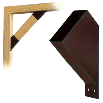 Βαρύς γωνιακός στηριγμα περγολάδας 45° – χάλυβας άνθρακα, επίστρωση με πούδρα, μοντέλο 432432, κατάλληλο για κήπους, γκαράζ, ξύλινα σπιτάκια, αίθρια, αυλές