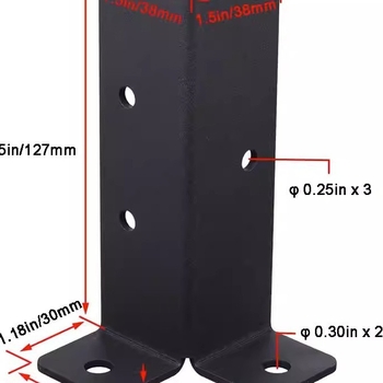 Βάση στήριξης για ξύλινο φράχτη-πέργκολα, σφυρήλατος σίδηρος, GX06, εξωτερική χρήση, Gu Xi