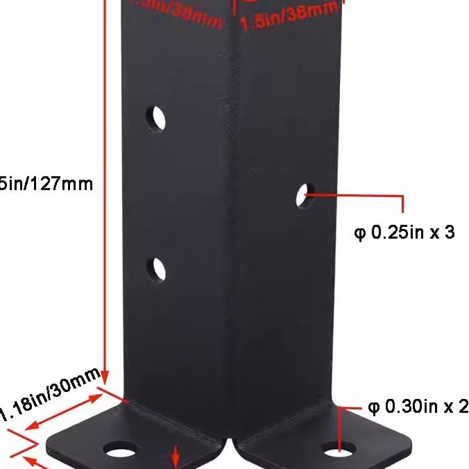 Kovácsoltvas alap konzol fa kerítés-pavilonhoz, GX06, kültéri használatra, Gu Xi márka