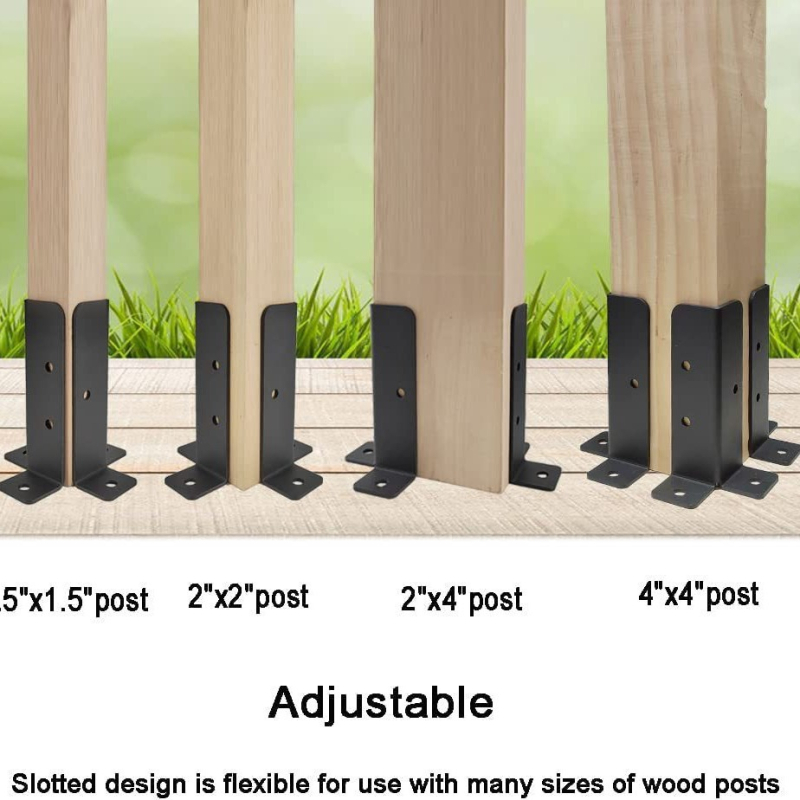 Kovácsoltvas alap konzol fa kerítés-pavilonhoz, GX06, kültéri használatra, Gu Xi márka