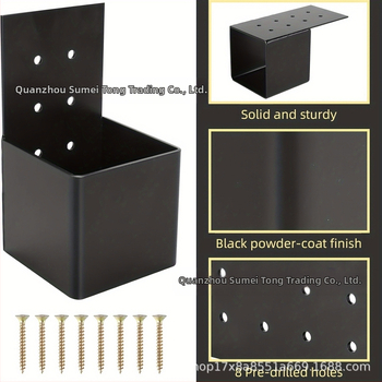 Σετ συνδετήρων γαλβανισμένου χάλυβα για περγκόλα, τοποθέτηση στον τοίχο και περίφραξη καταστρώματος – μοντέρνο μινιμαλιστικό, βαμμένο με πούδρα