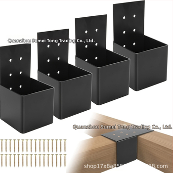 Σετ συνδετήρων γαλβανισμένου χάλυβα για περγκόλα, τοποθέτηση στον τοίχο και περίφραξη καταστρώματος – μοντέρνο μινιμαλιστικό, βαμμένο με πούδρα