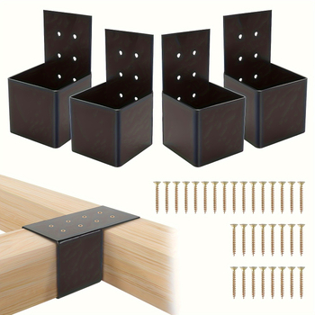 Μεταλλικό σετ γωνιακών βραχιόνων για περγολα, ρατάν πλαίσιο και κιγκλίδωμα καταστρώματος – μοντέρνο μινιμαλιστικό στυλ, βαφή με πούδρα