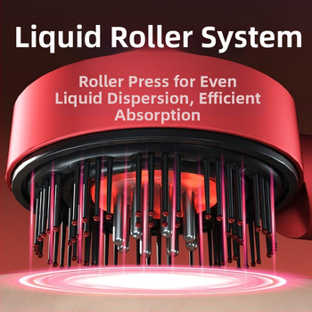 DQ-0064 Масажен уред за скалп с терапия Бянстон, червена светлина за грижа за косата, приложение на течност, 2-ри режим, универсална съвместимост, издание 2024