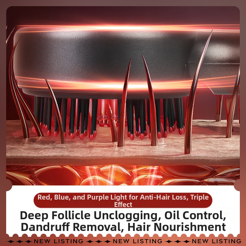 HT-s18 Електрическа масажна гребен за скалп - релаксиращ масаж и нанасяне на лекарство, общо предназначение, 5 степени, пуснат през април 2023