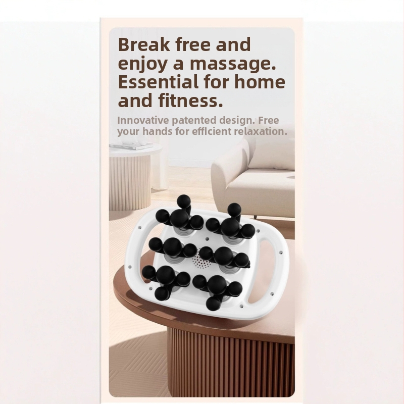 Фасциален масажор с 22 глави, четков мотор, LCD дисплей, 5+ нива на скорост, вградена батерия