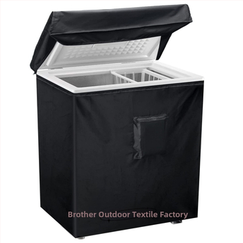 XD πολυεστερικό κάλυμμα ψυγείου με πλήρη κάλυψη, ανοιγόμενη τσέπη με φερμουάρ, προστασία από σκόνη, εξατομικευμένη επεξεργασία, σύγχρονο μινιμαλιστικό στυλ