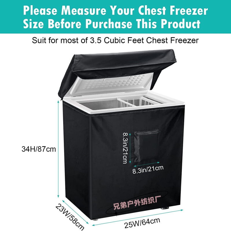 XD poliészteres hűtőfedő – teljes fedettség, nyitható cipzáras zsebbel, porvédelem, testreszabható feldolgozás, modern minimalista stílus