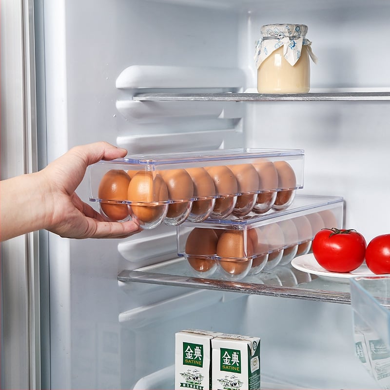 Plastmasas ledusskapja uzglabāšanas kārba ar 14 nodalījumiem - moderns stils, uzglabāšana un svaiguma saglabāšana
