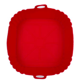 Τετράγωνο ταψί σιλικόνης για φριτέζα αέρος, αντικολλητικό, θερμοανθεκτικό