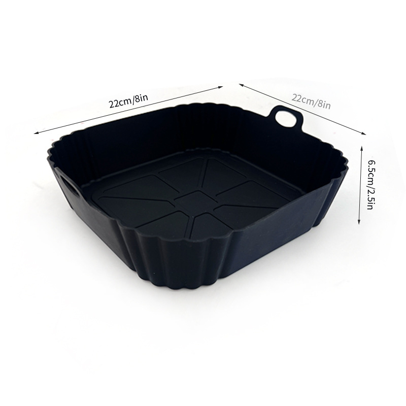Szilikon négyszögletes sütőedény légsütőhöz, tapadásmentes felület, hőálló