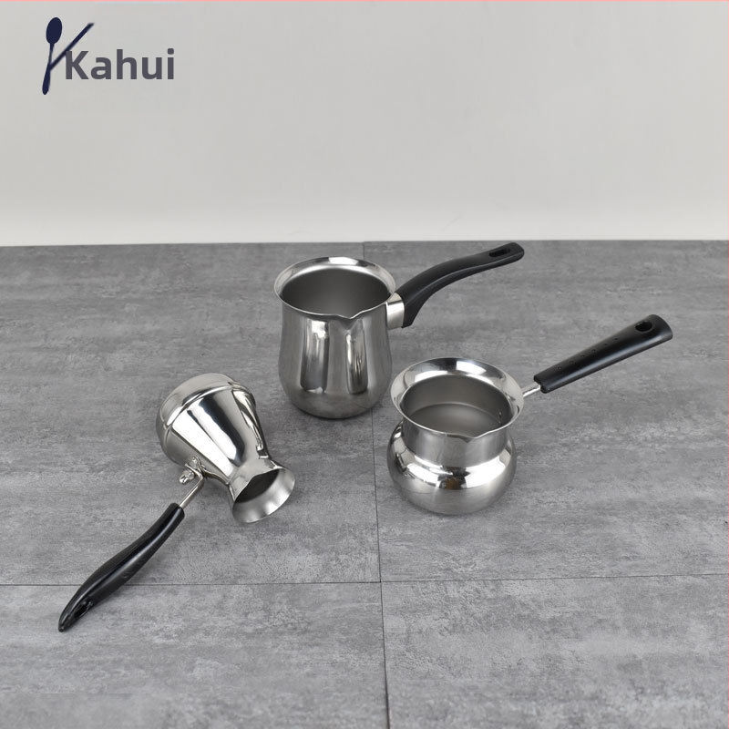 Чаша за кафе от неръждаема стомана с единична дръжка, заострено носче за мляко пяна и тефлоново покритие за фино разбиване на млякото