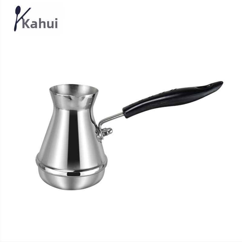 Чаша за кафе от неръждаема стомана с единична дръжка, заострено носче за мляко пяна и тефлоново покритие за фино разбиване на млякото