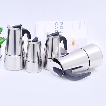 Ανοξείδωτη moka pot για οικιακό καφέ, σχέδιο με μεγάλη κοιλιά, προσαρμογή, ποιότητα πρώτης τάξης