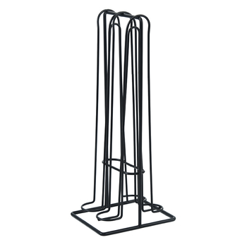 Metalinė kavos kapsulių laikiklis, dvipusis ekspozicijos stovas, geležies meno dizainas, šiuolaikinis minimalistinis stilius, išleistas 2020 m. pavasarį.