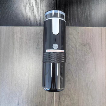 Mini kapsulių kavos aparatas lauko naudojimui, belaidis, 160 ml talpa, dvigubo naudojimo: kapsulės ar maltos kavos