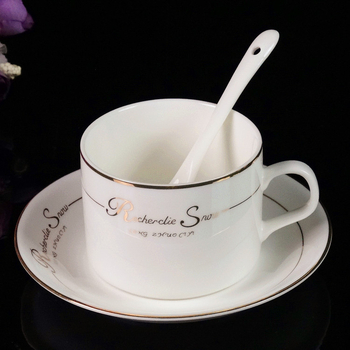 Portselaninių kavos puodelių rinkinys su padėkliuku ir šaukšteliu, 3 dalių rinkinys, logotipo spausdinimas, galimybė pritaikyti