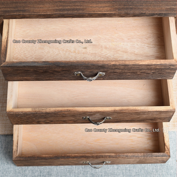 Ξύλινο κουτί τσαγιού με συρτάρι – πολυεπίπεδη επιτραπέζια θήκη αποθήκευσης τσαγιού με σφράγιση