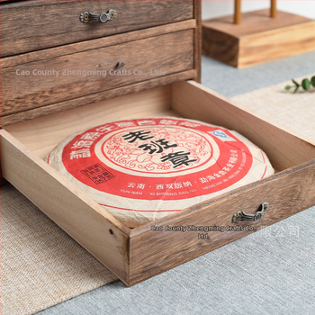 Ξύλινο κουτί τσαγιού με συρτάρι – πολυεπίπεδη επιτραπέζια θήκη αποθήκευσης τσαγιού με σφράγιση