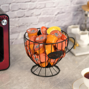 Vielos kavos kapsulių laikymo krepšys – minimalistinio geometrinio stiliaus stalinis organizatorius užkandžiams ir papuošalams (2021 m. pavasaris, neimportuotas)
