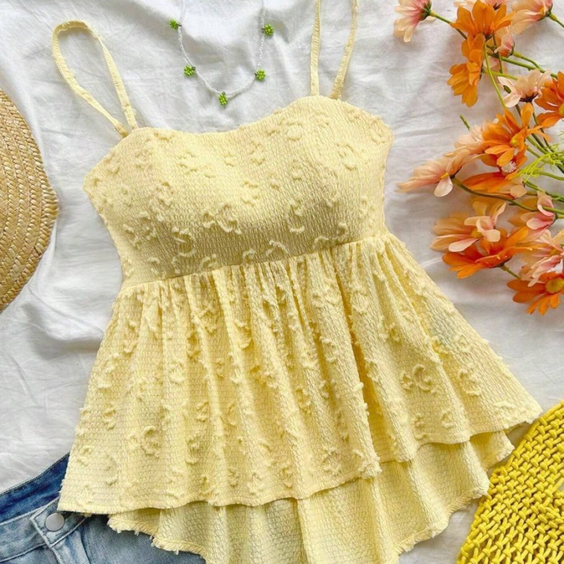 Sling top – Nepravilnog kroja, Poliester 95%+, Odrasla žena, Street hipster stil, Remeni nisu odvojivi
