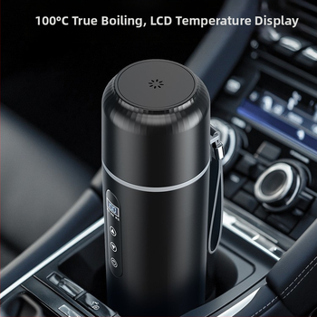 Загрявател за вода в автомобил — 316 неръждаема стомана, универсално 12V/24V, 15–100W, кипи вода