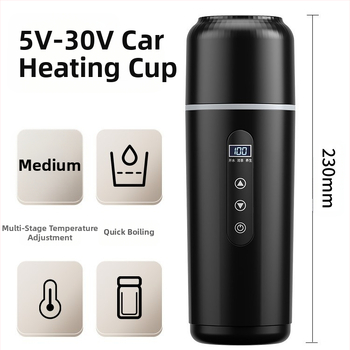 Загрявател за вода в автомобил — 316 неръждаема стомана, универсално 12V/24V, 15–100W, кипи вода