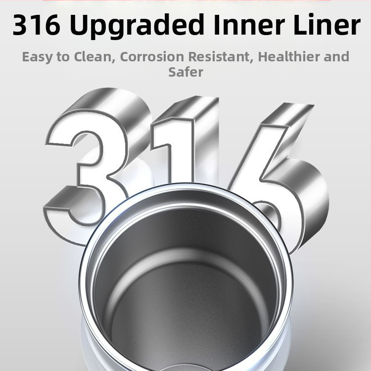 Загрявател за вода в автомобил — 316 неръждаема стомана, универсално 12V/24V, 15–100W, кипи вода