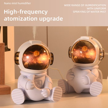 Υγραντήρας αέρα με σχεδίαση αστροναύτη, USB τροφοδοσία, περιβαλλοντικό φως, δεξαμενή 0,5 L, θόρυβος έως 36 dB