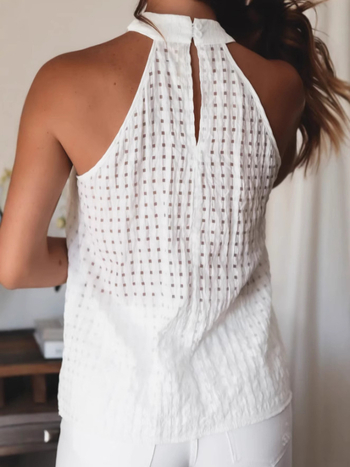 Γυναικείο αμάνικο halterneck γιλέκο; Πολυεστέρας; Περιεκτικότητα κύριου υφάσματος 30–50%; Αστικού στυλ; Για γυναίκες